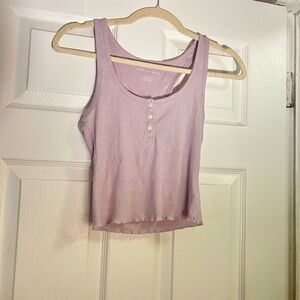 American Eagle Outfitters Purple Crop Tank Top
